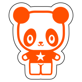 Young Star Panda Sticker (Orange)